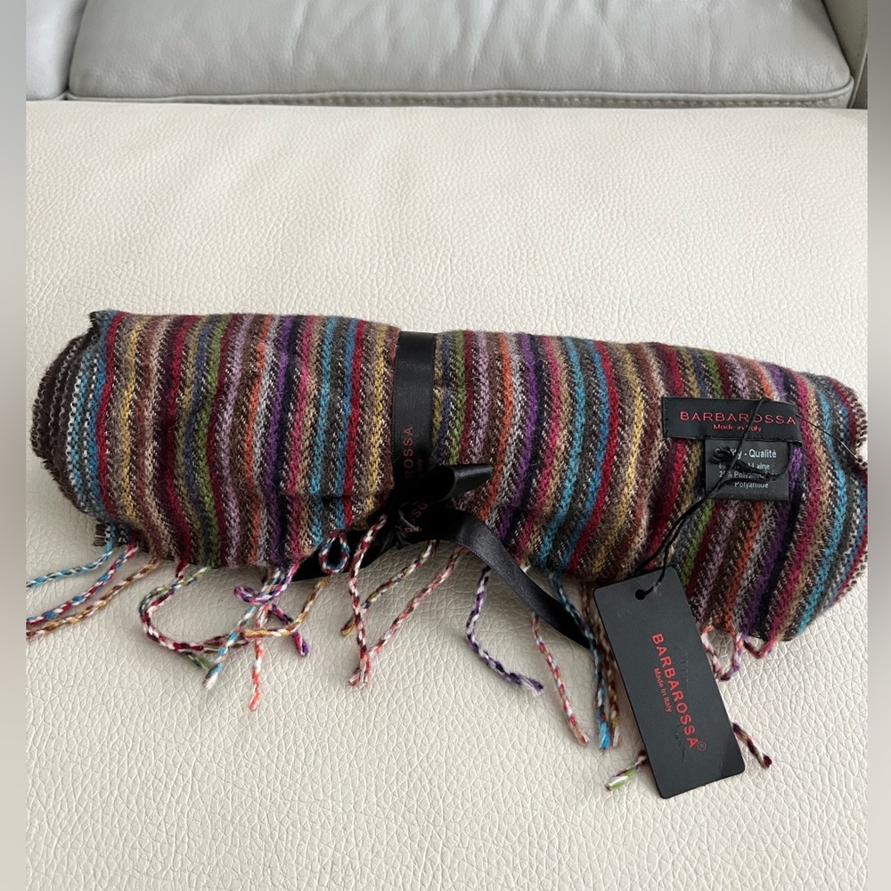 NWT - Barbarossa Wool Blended Scarf - Made in Italy